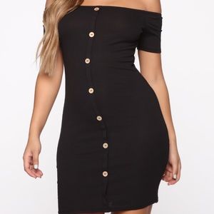 Black Button dress